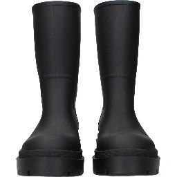 Black Cotton Ankle Boots