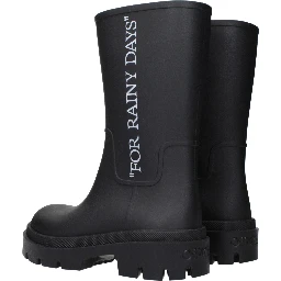 Black Cotton Ankle Boots