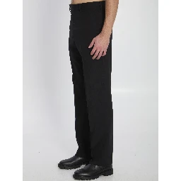 Wool gabardine trousers