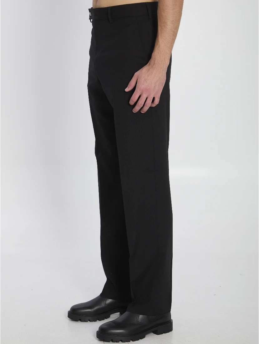Wool gabardine trousers