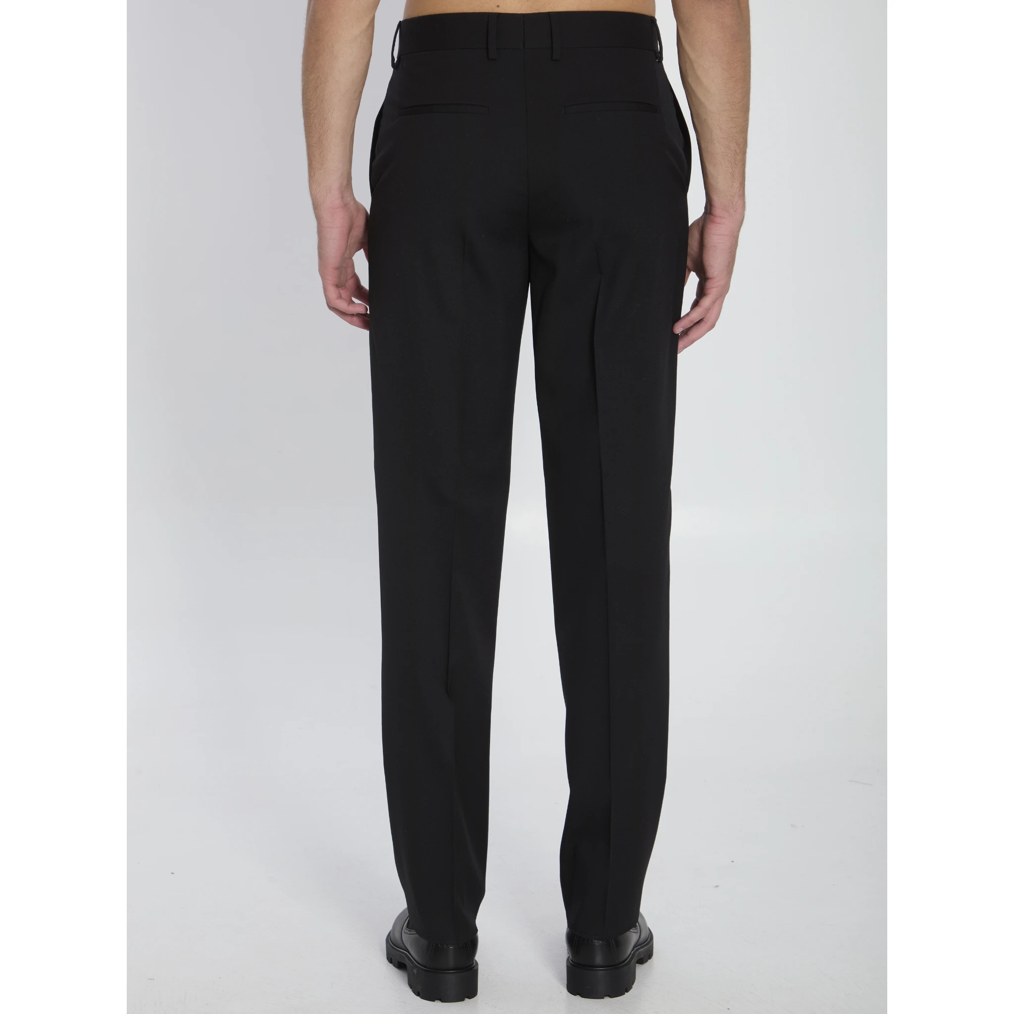 Wool gabardine trousers