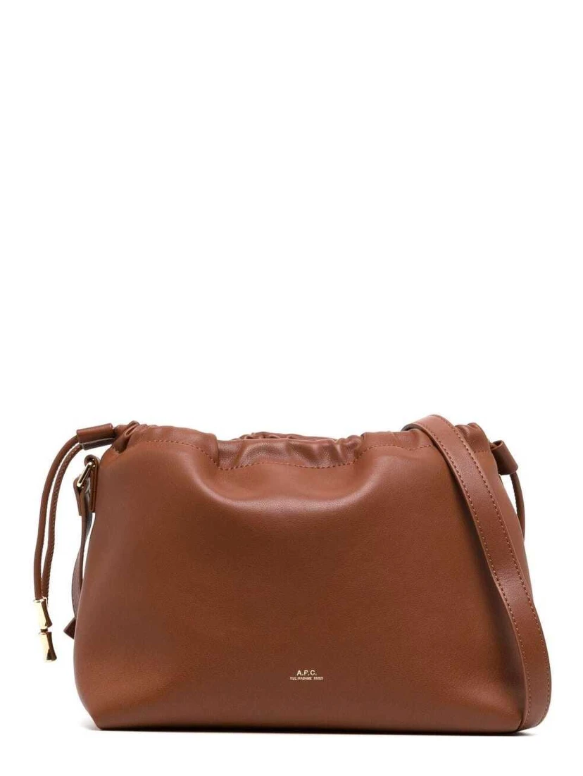 Btown Crossbody Bag with Logo Lettering on the Front and Drawstring Closure in Ecoleather Woman