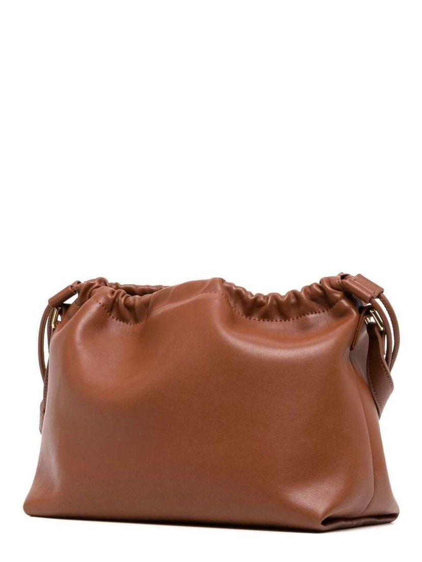 Btown Crossbody Bag with Logo Lettering on the Front and Drawstring Closure in Ecoleather Woman