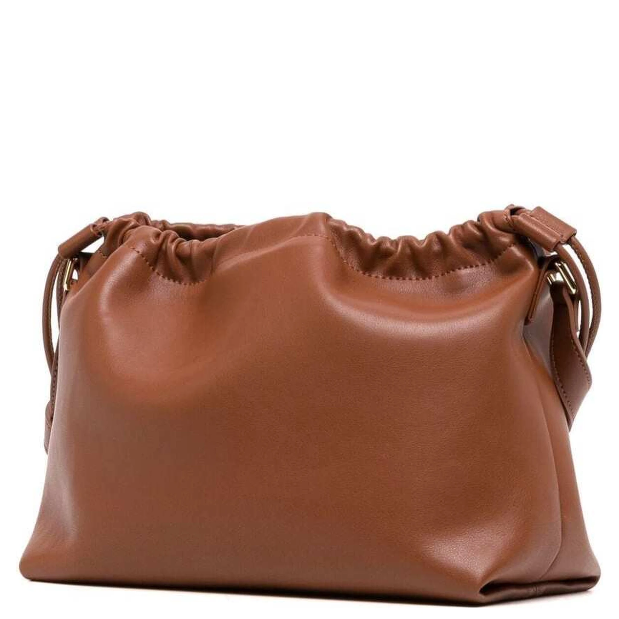 Btown Crossbody Bag with Logo Lettering on the Front and Drawstring Closure in Ecoleather Woman