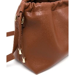 Btown Crossbody Bag with Logo Lettering on the Front and Drawstring Closure in Ecoleather Woman