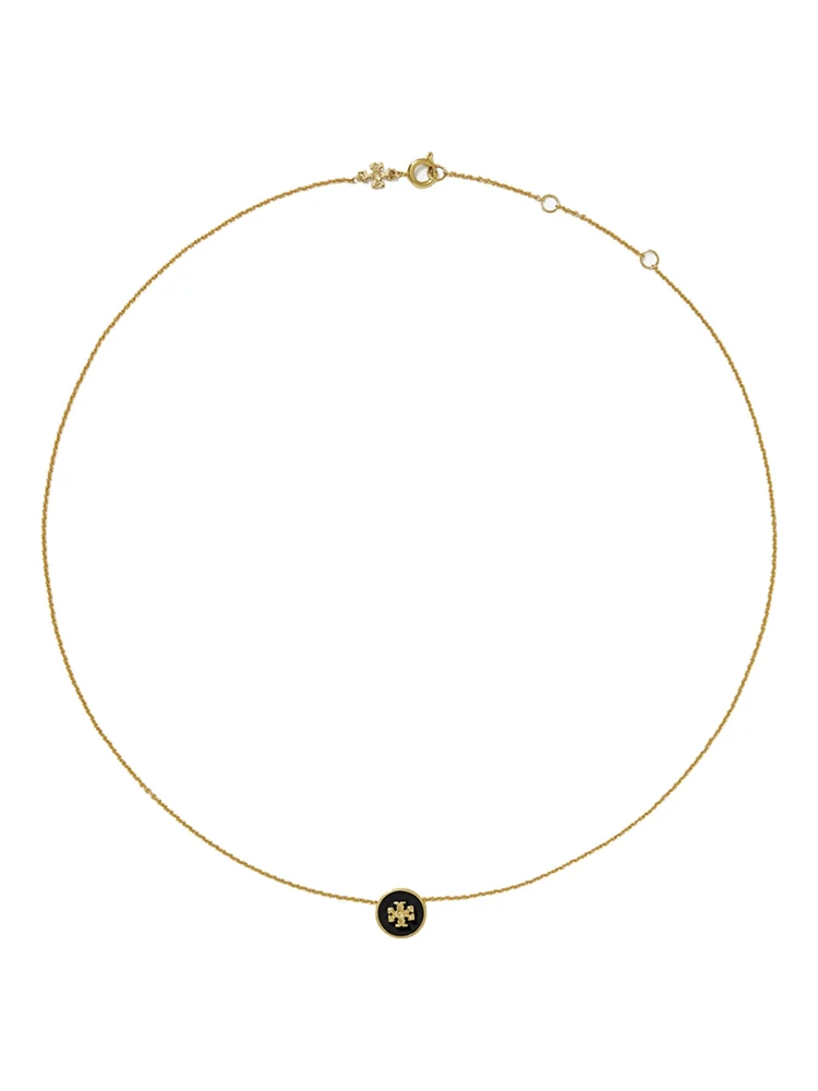 Kira Metallic Necklace with Pendant and Rear Lobster Claw Closure in Brass Blend Woman