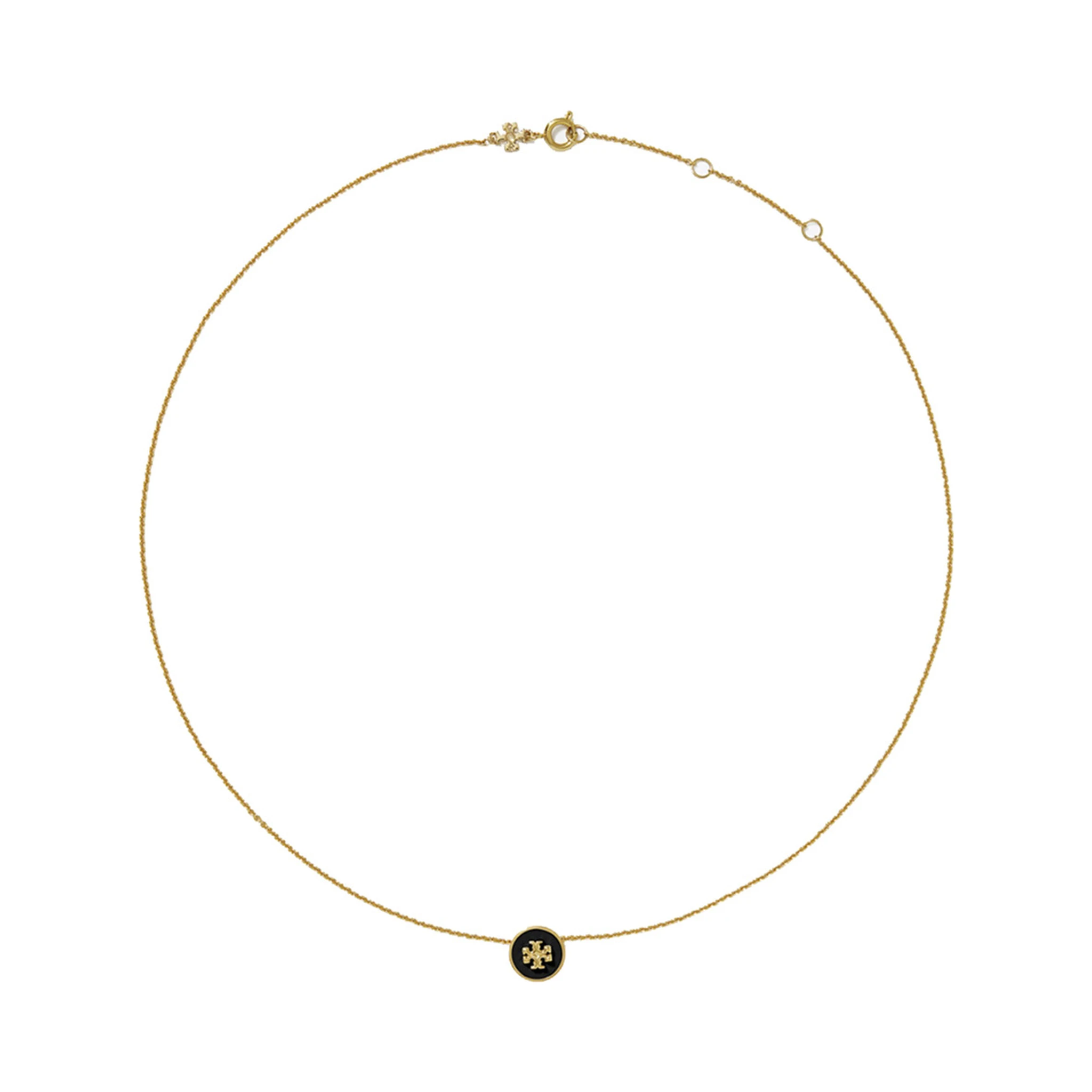 Kira Metallic Necklace with Pendant and Rear Lobster Claw Closure in Brass Blend Woman