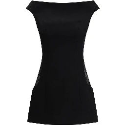 Black Fleece Wool Casual Dress