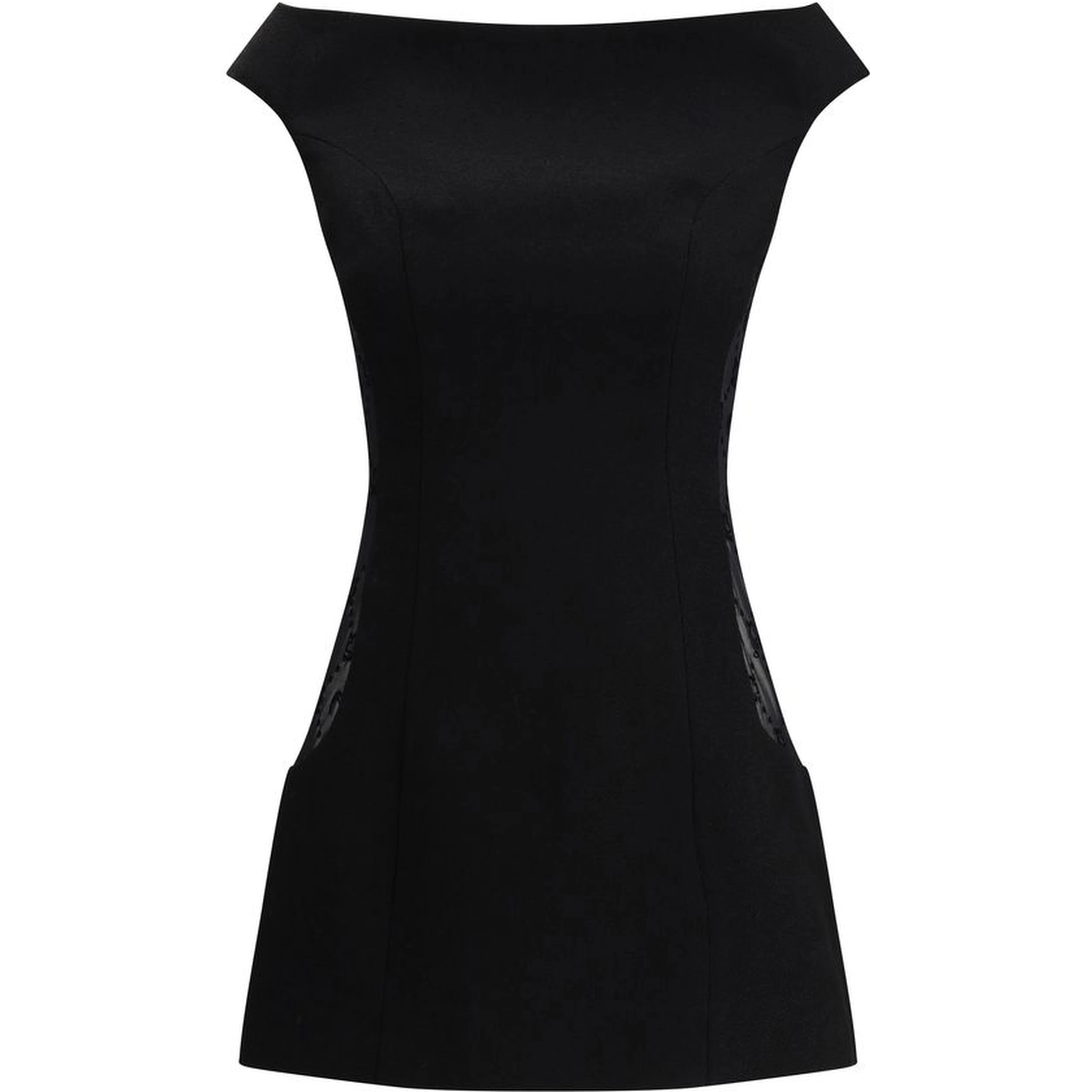 Black Fleece Wool Casual Dress