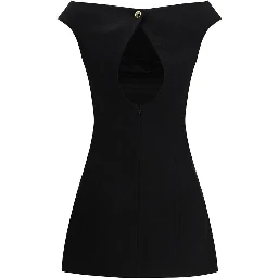 Black Fleece Wool Casual Dress