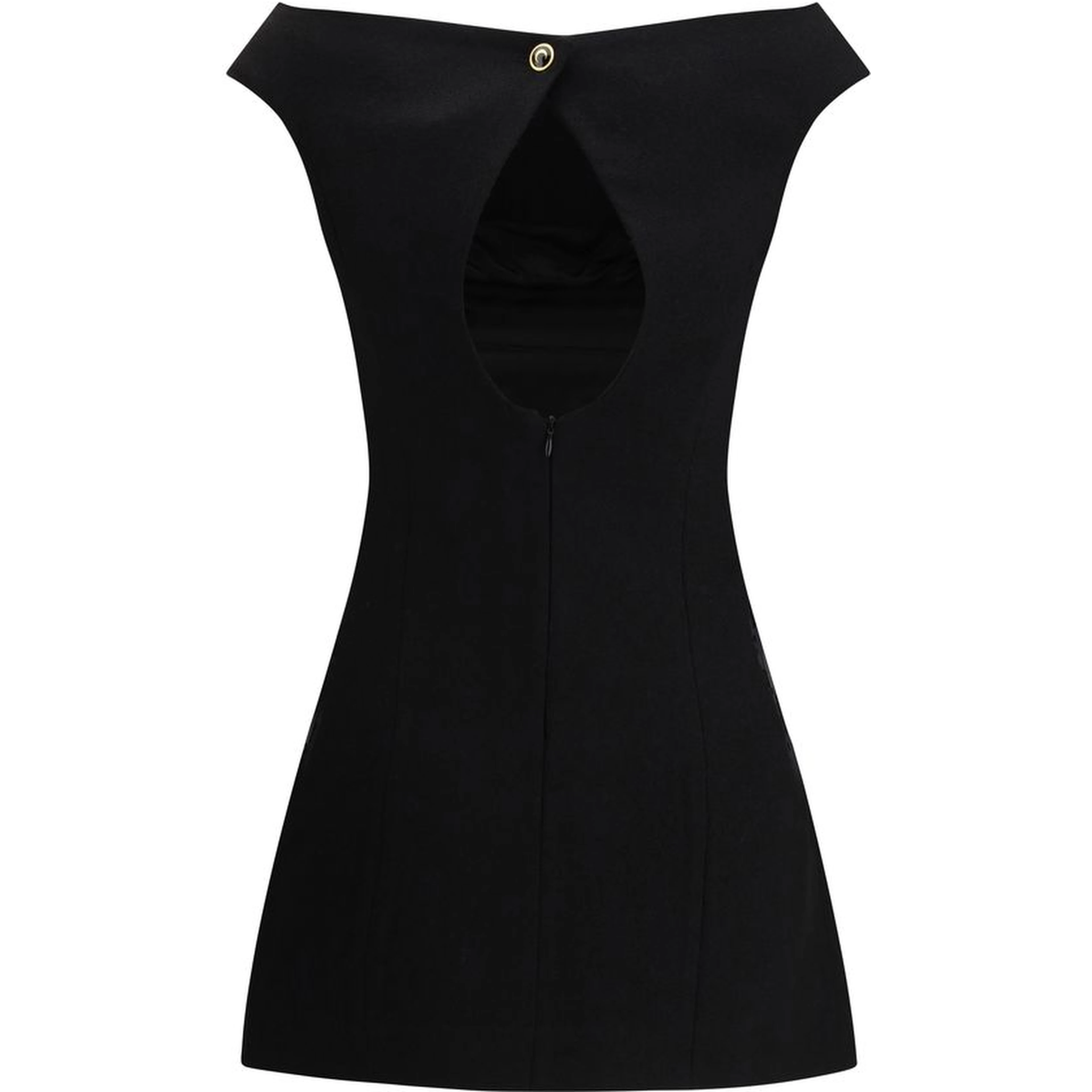 Black Fleece Wool Casual Dress