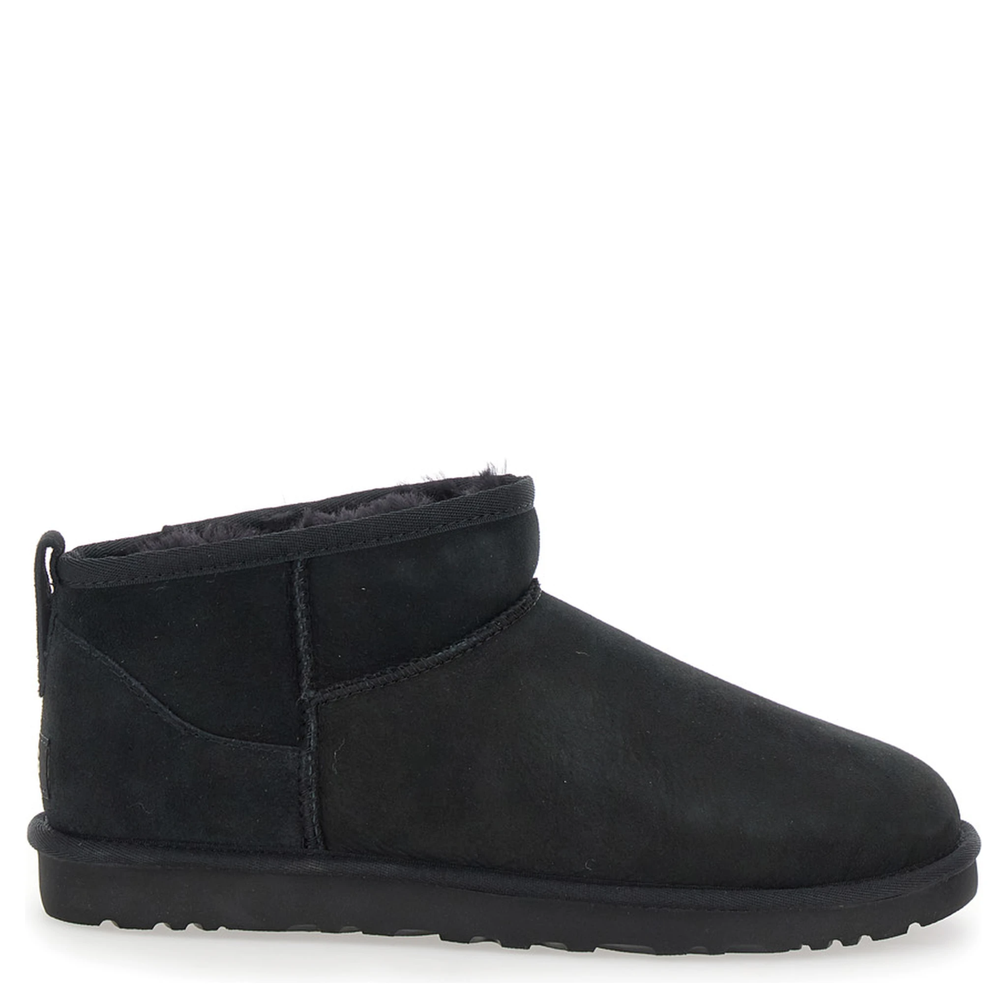 Ultra Mini Black Boots in Suede Woman