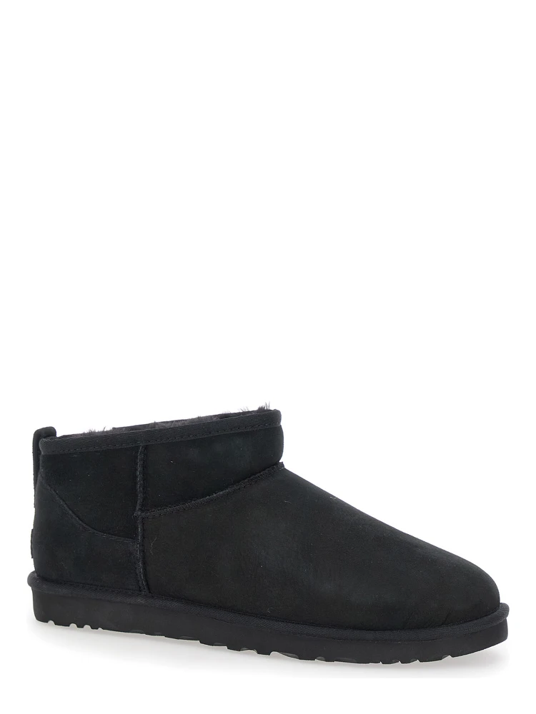Ultra Mini Black Boots in Suede Woman alternative