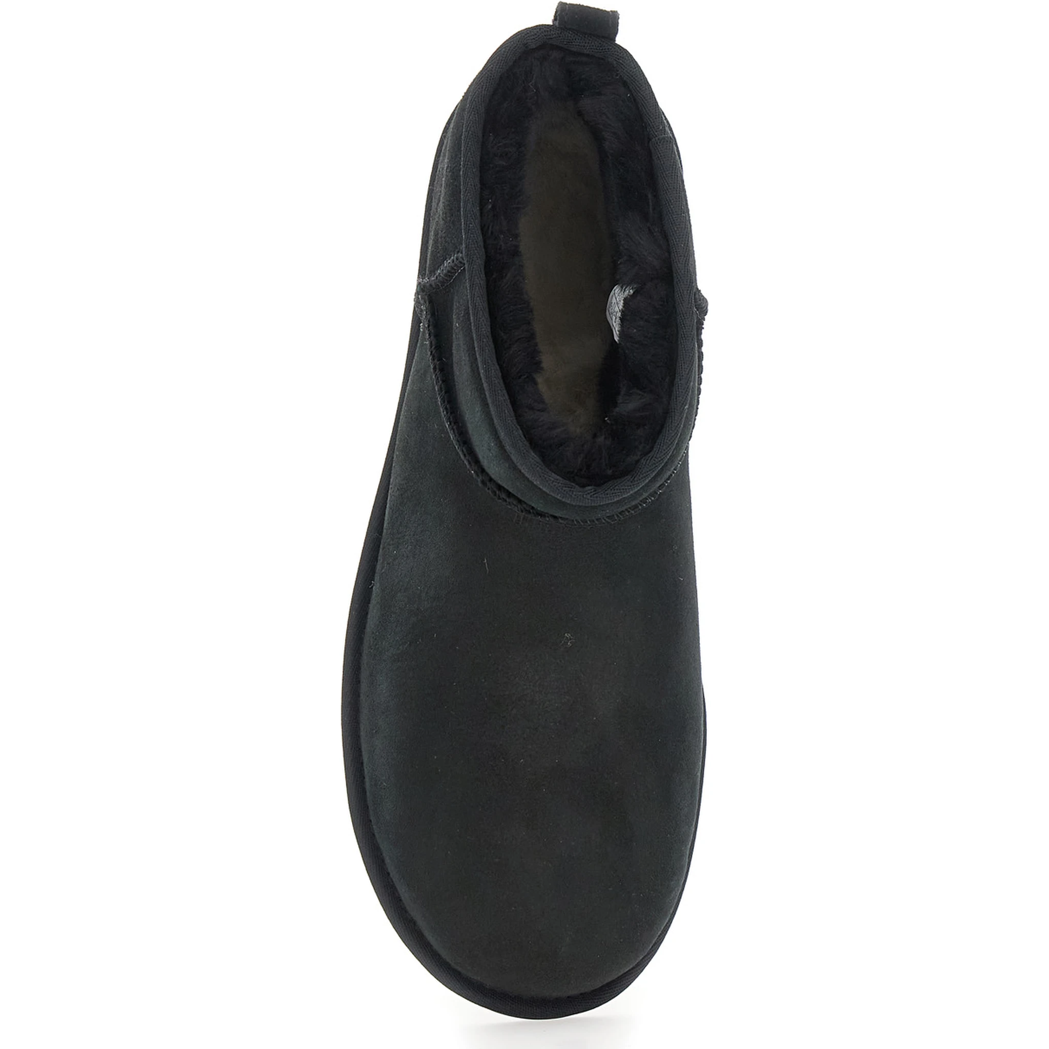 Ultra Mini Black Boots in Suede Woman