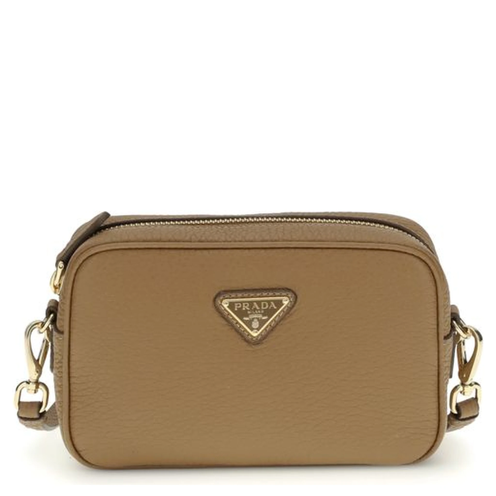Beige Calf Leather Bos Taurus Shoulder Bag