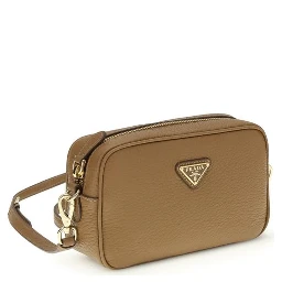 Beige Calf Leather Bos Taurus Shoulder Bag