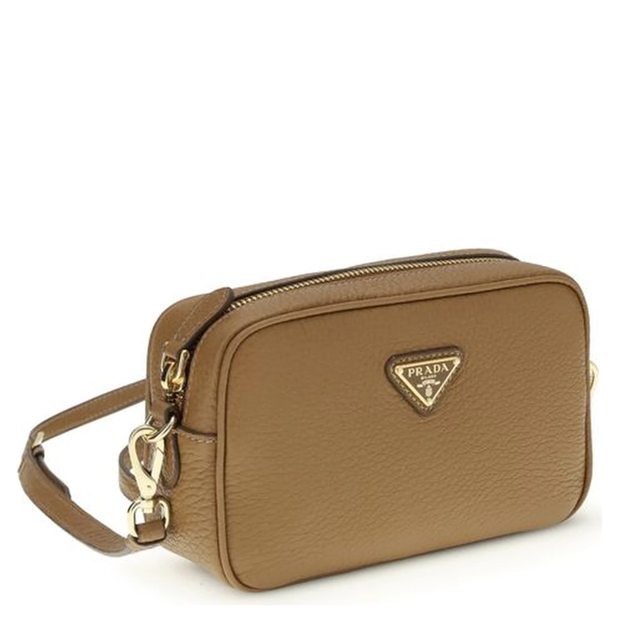 Beige Calf Leather Bos Taurus Shoulder Bag