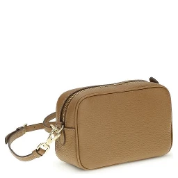 Beige Calf Leather Bos Taurus Shoulder Bag