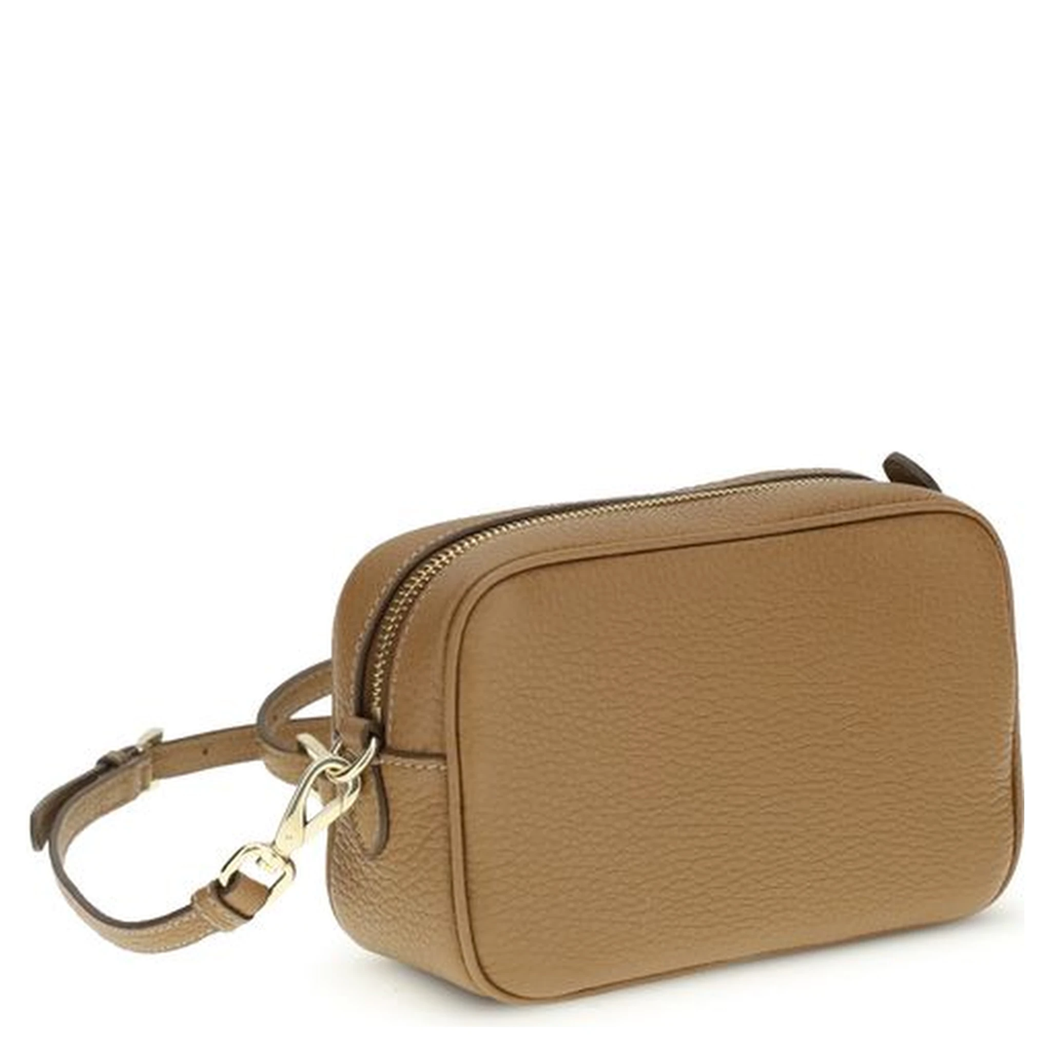Beige Calf Leather Bos Taurus Shoulder Bag