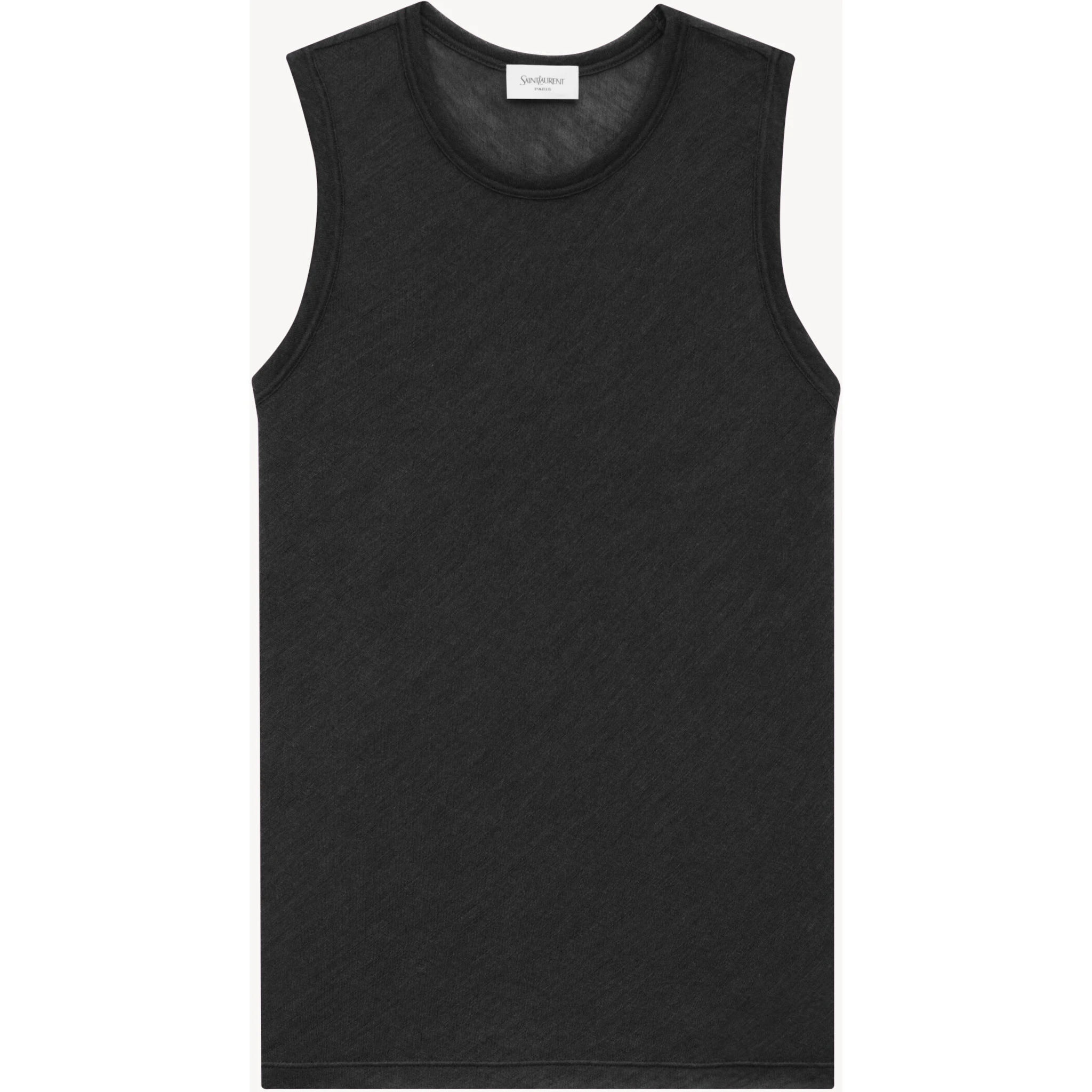 logo-embroidered tank top
