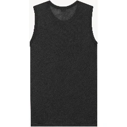 logo-embroidered tank top