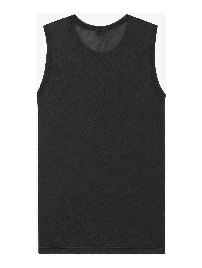 logo-embroidered tank top