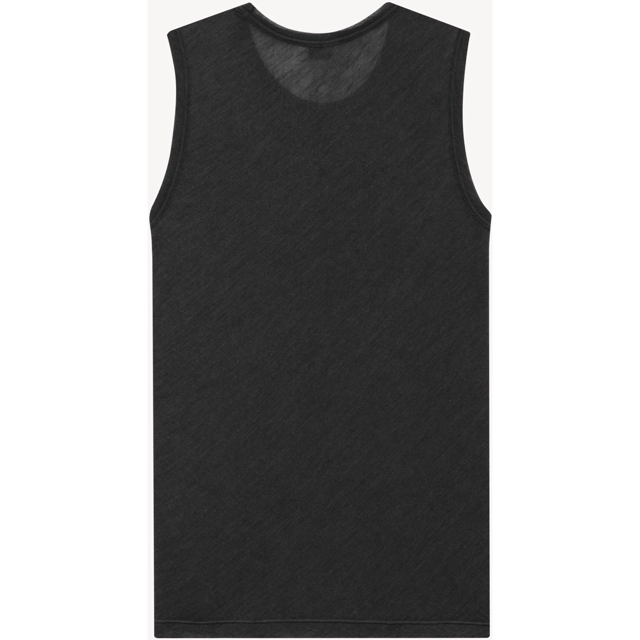 logo-embroidered tank top