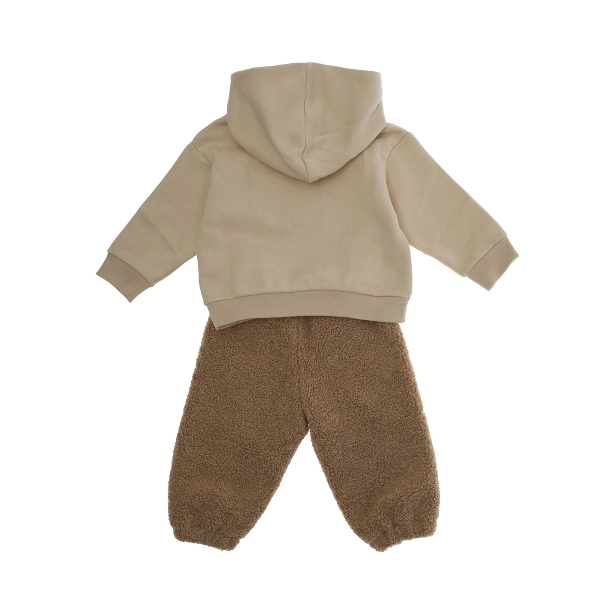 Brown Suit with Embroidery on the Front in Cotton Baby