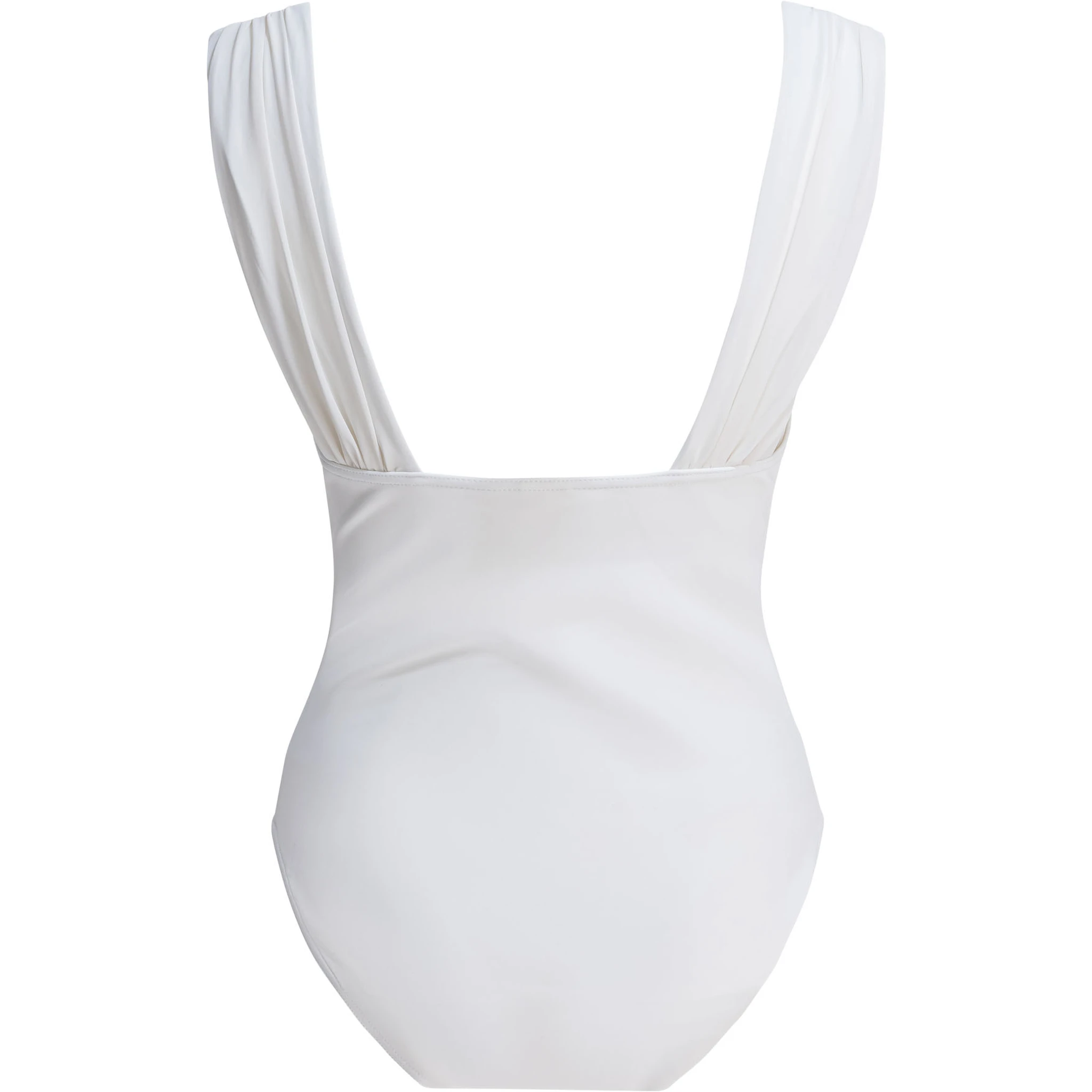 Draped one-piece swimsuit
