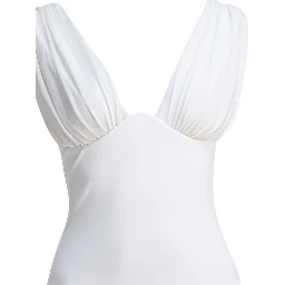 Draped one-piece swimsuit