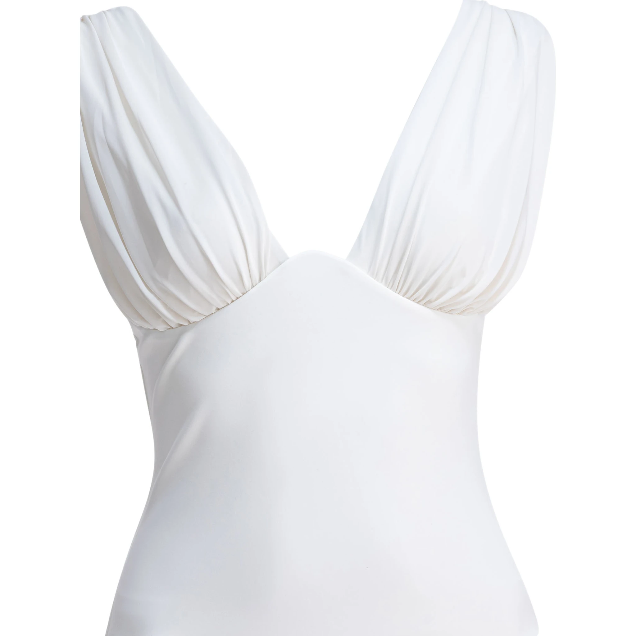 Draped one-piece swimsuit