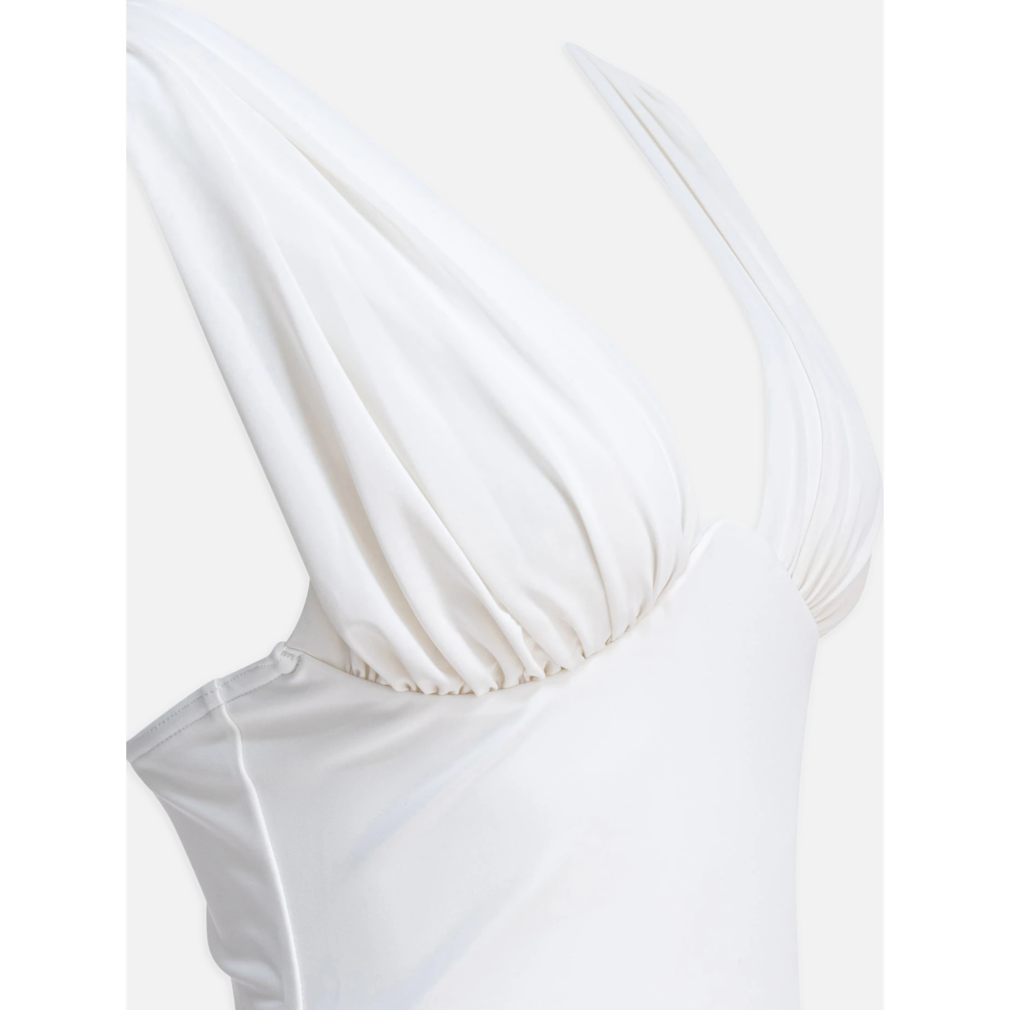 Draped one-piece swimsuit