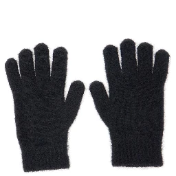 Black Gloves with Orb Logo Embroidered on the Front in Wool Blend Unisex