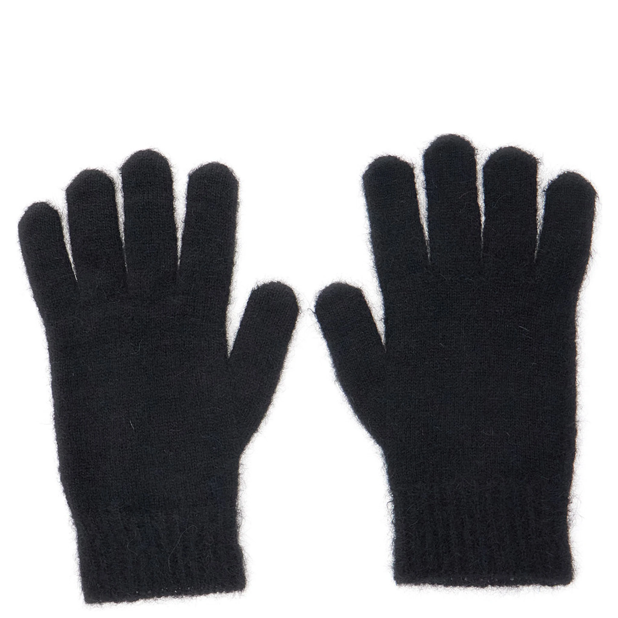 Black Gloves with Orb Logo Embroidered on the Front in Wool Blend Unisex