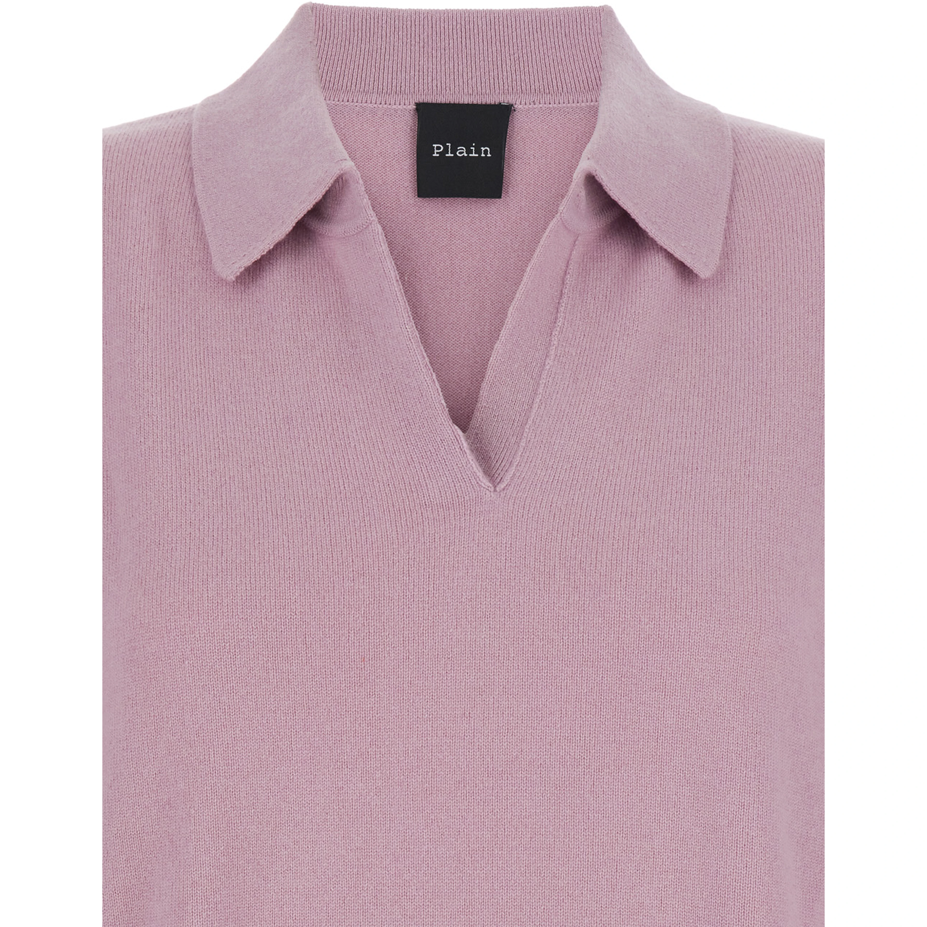 Pnik Sweater with Polo-Style Collar and V-Neck in Cashmere Woman