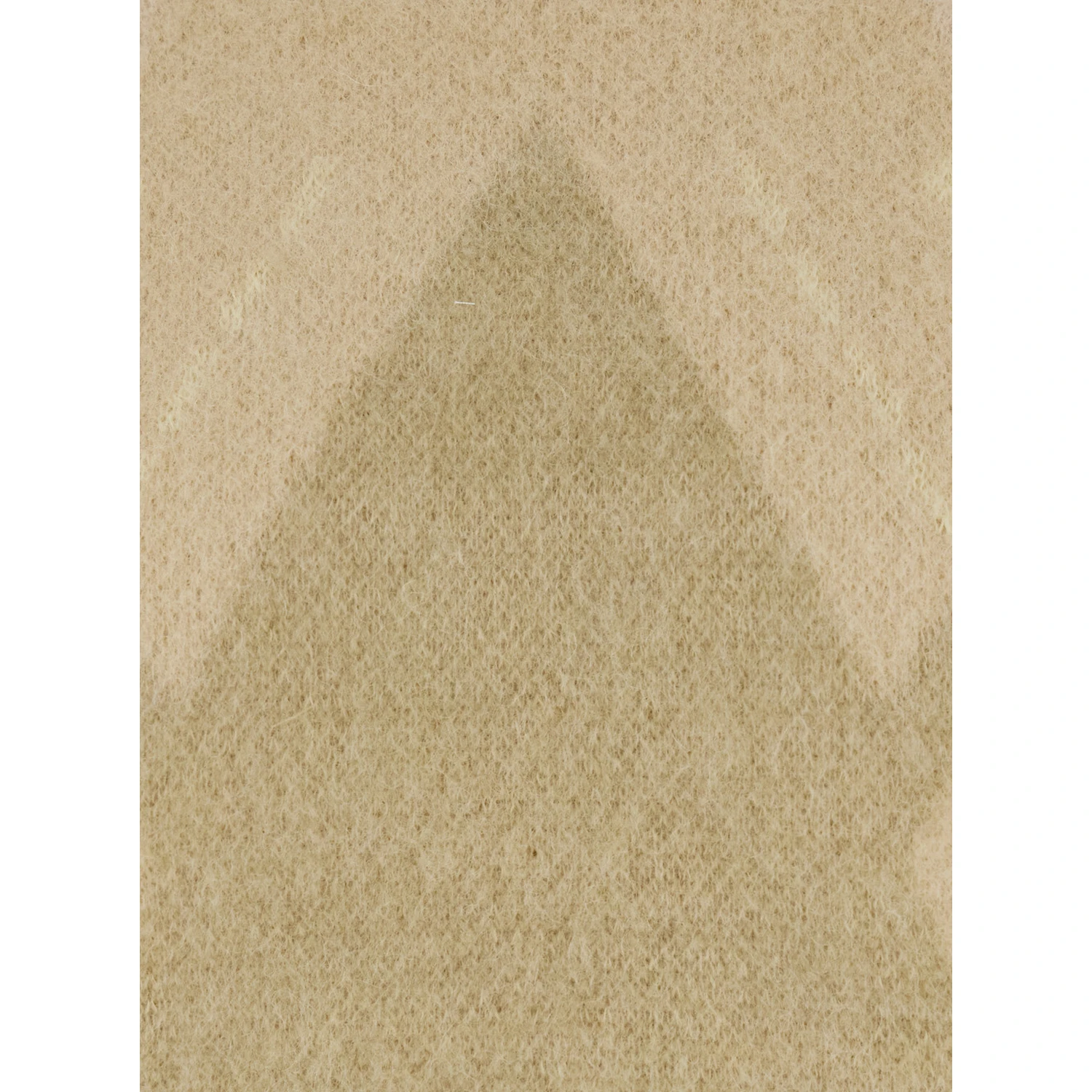 Beige Crewneck Sweater with All-Over Argyle Motif in Wool Blend Man