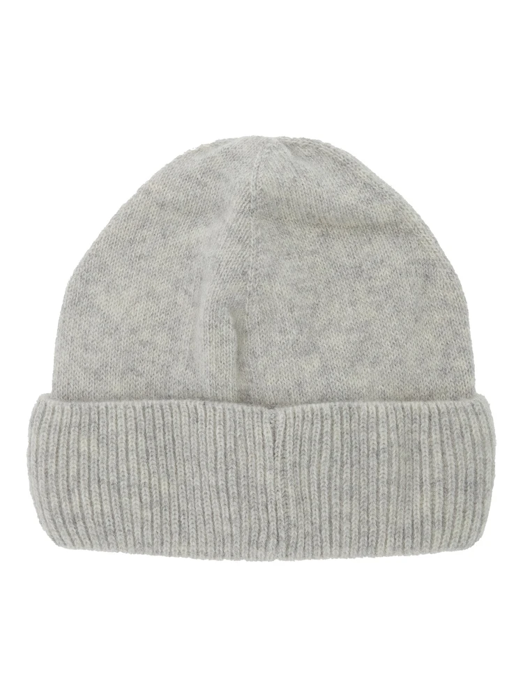 Vivian Grey Beanie with Logo Plaque Detail on the Front in Cashmere Woman alternative