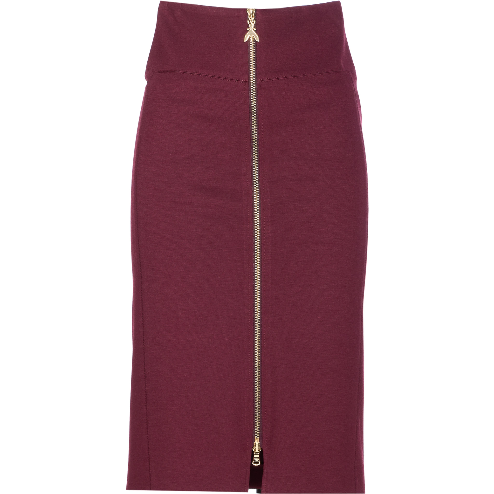 logo-embellished zip-front midi skirt