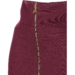 logo-embellished zip-front midi skirt