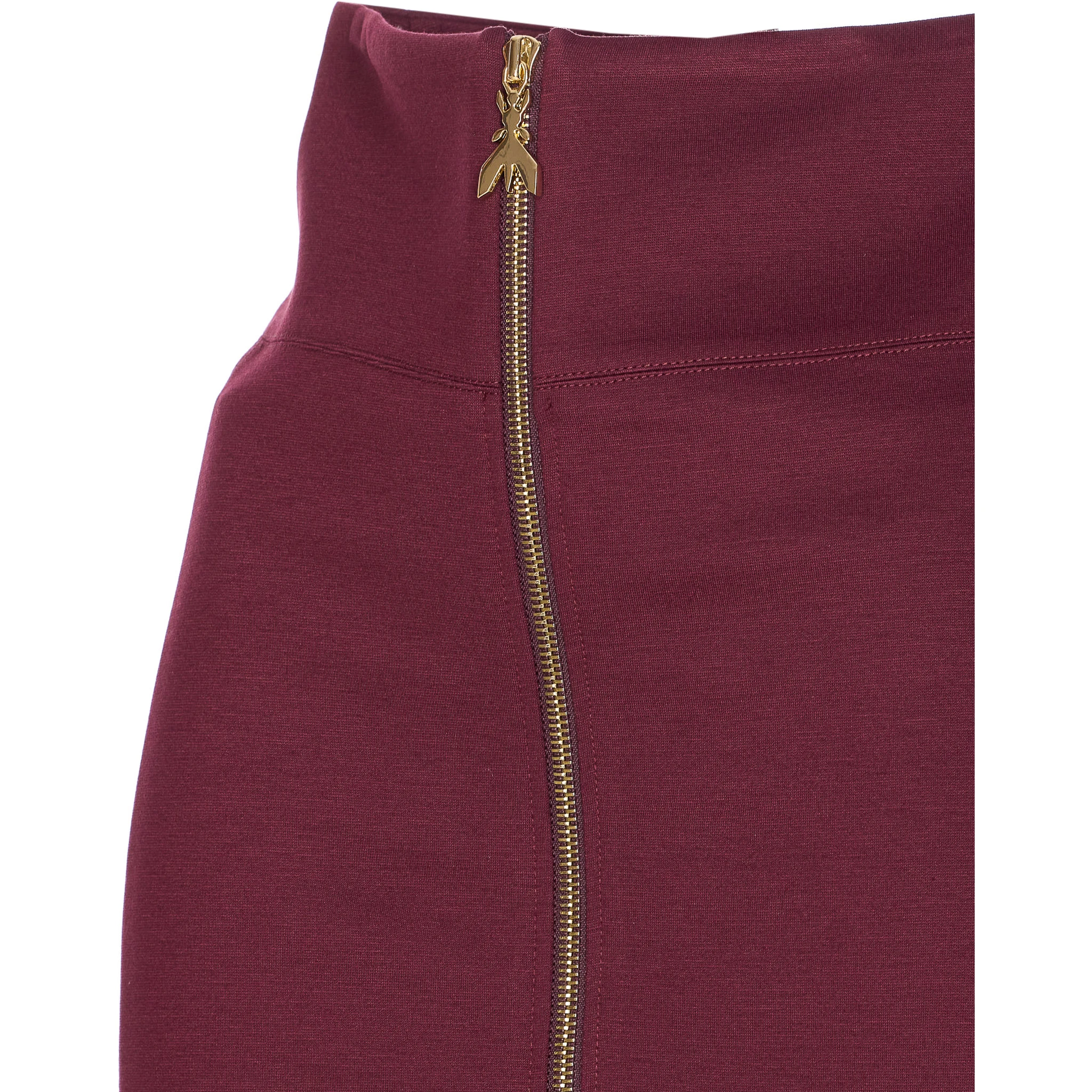 logo-embellished zip-front midi skirt