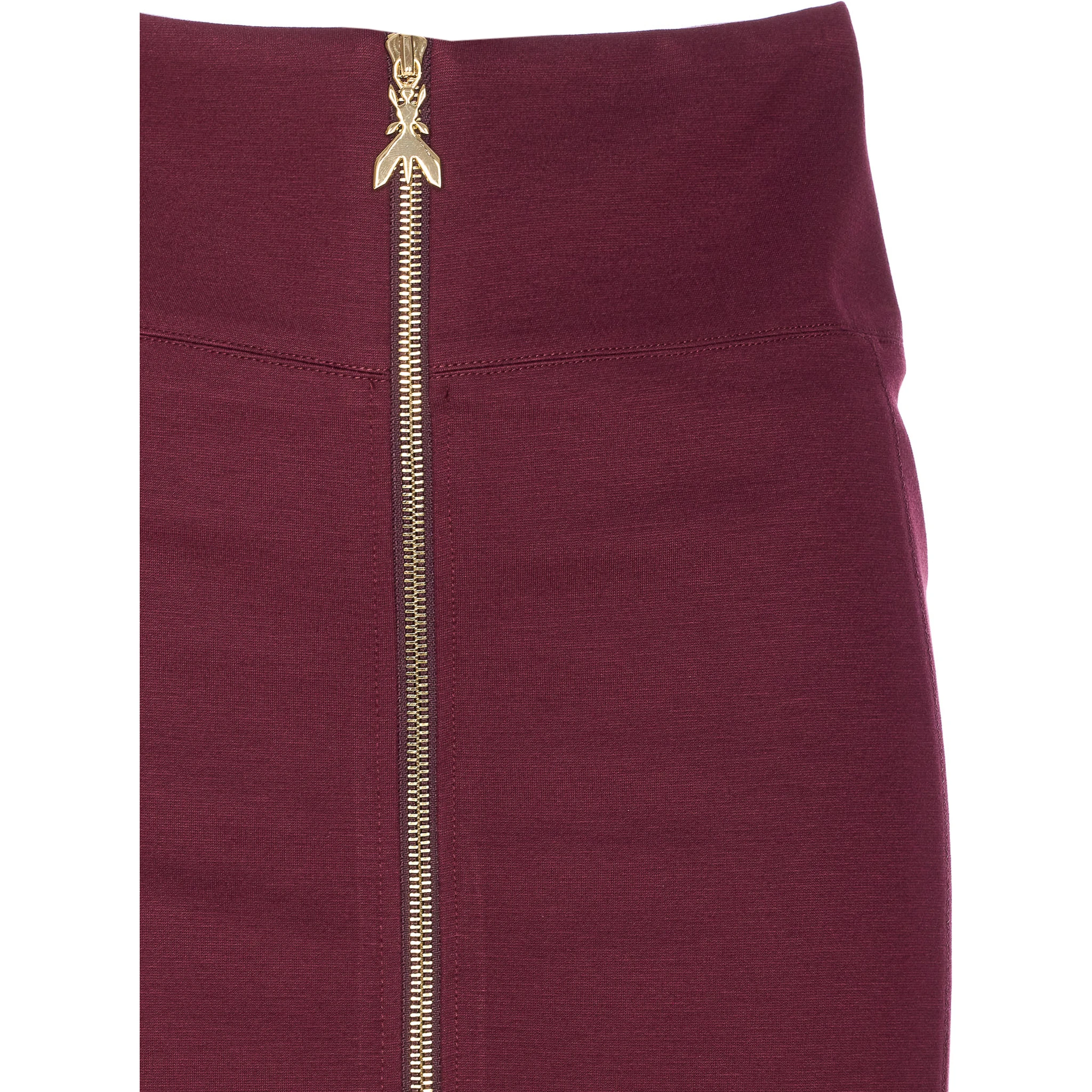logo-embellished zip-front midi skirt