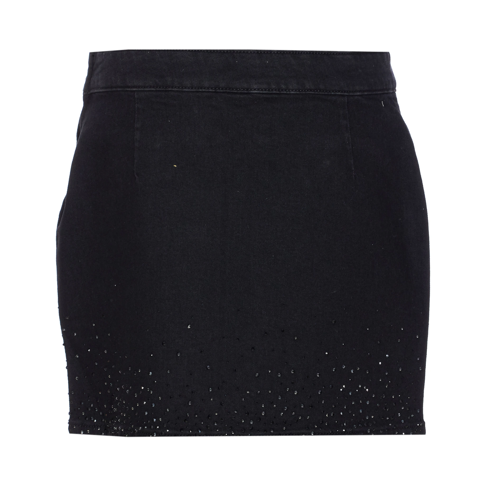 embellished-crystal pocket mini skirt