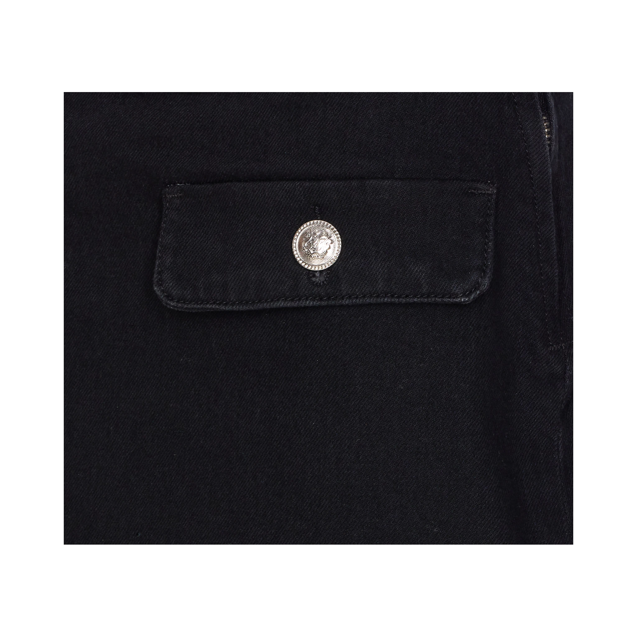 embellished-crystal pocket mini skirt