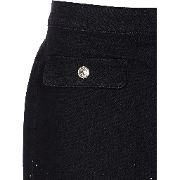 embellished-crystal pocket mini skirt