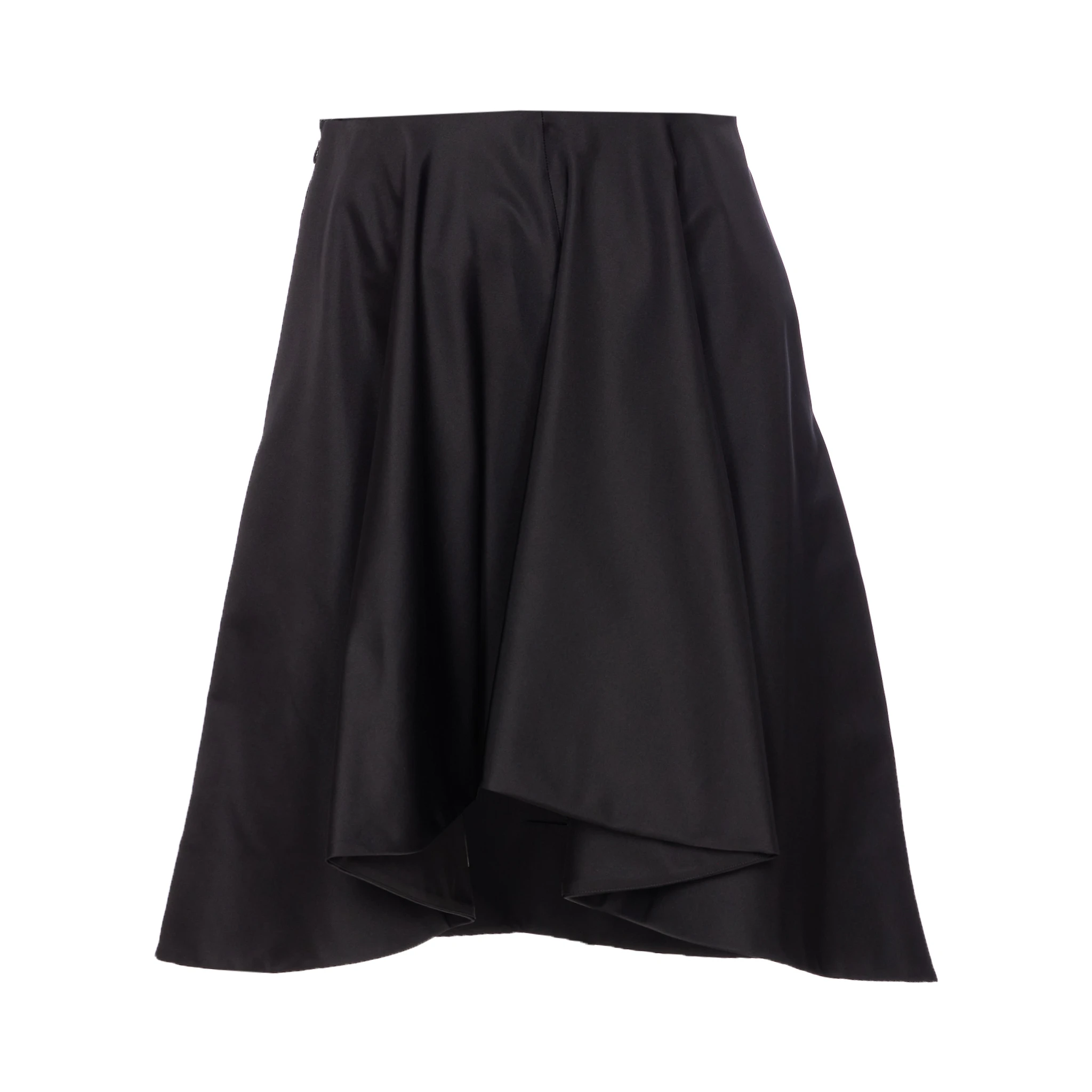 Flared Black Skirt In Silk Blend