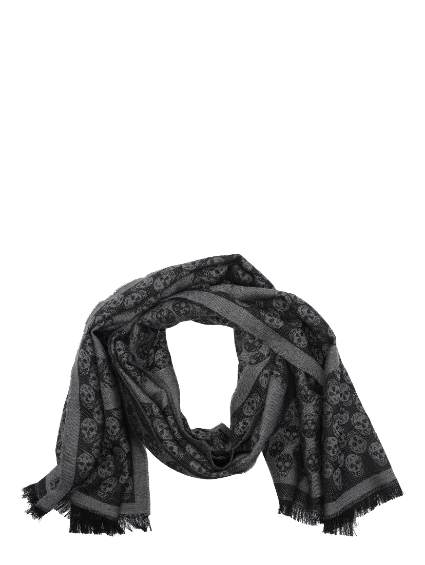 Alexander McQueen Scarfs Grey