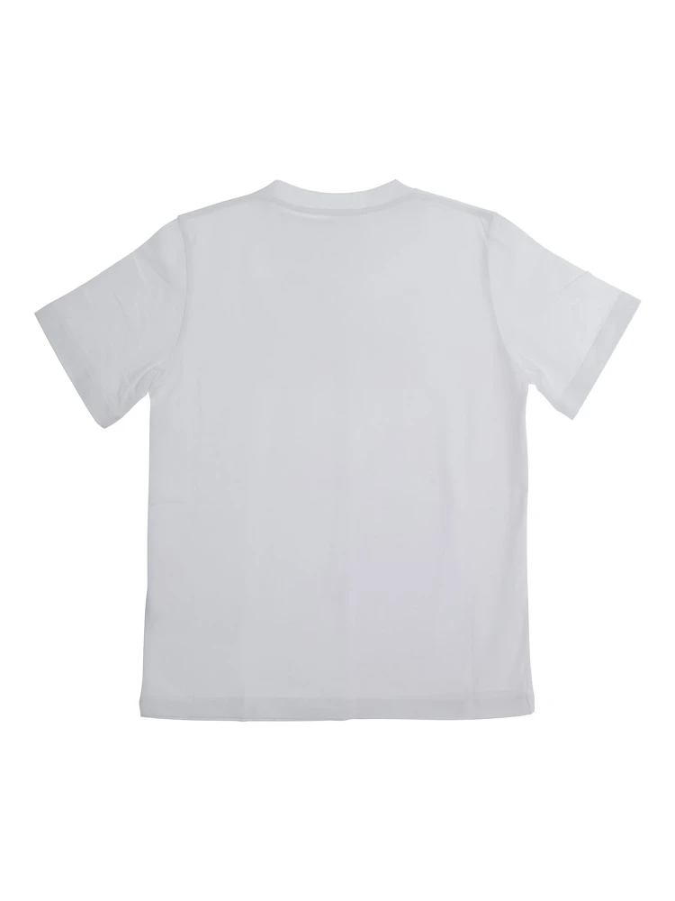 Multicolor Set of Three T-Shirts with Logo Print on Front in Cotton Boy alternative