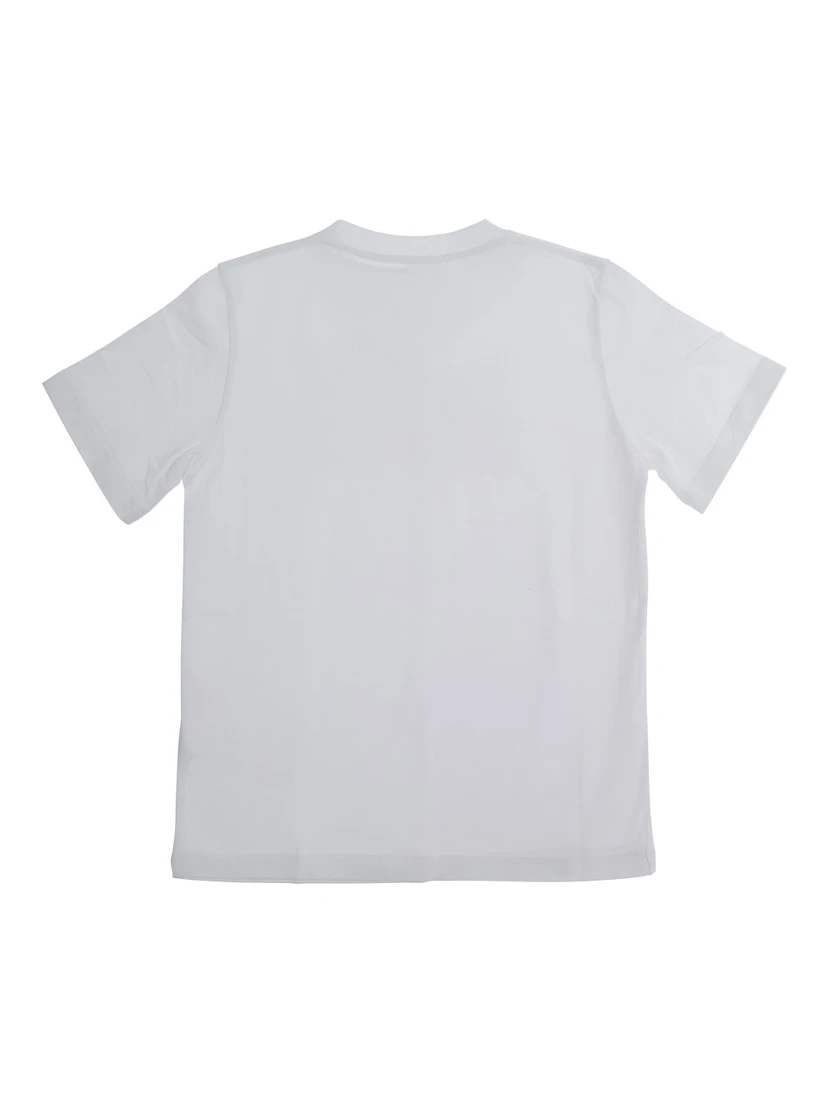 Multicolor Set of Three T-Shirts with Logo Print on Front in Cotton Boy