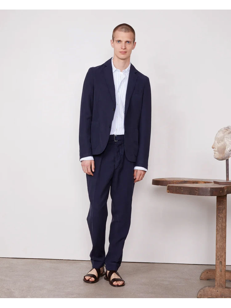 OFFICINE GENERALE Trousers Blue alternative