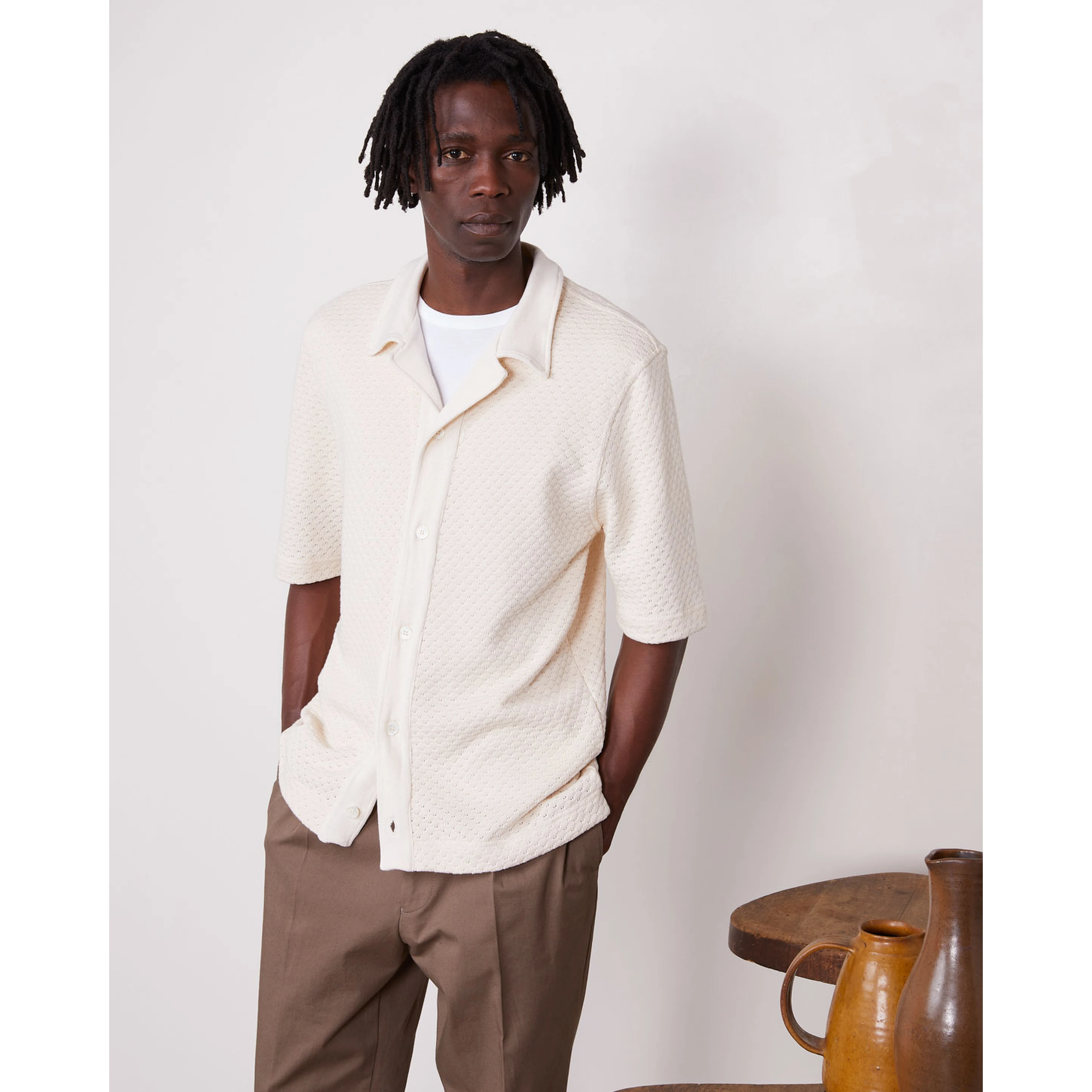 OFFICINE GENERALE T-shirts and Polos Beige